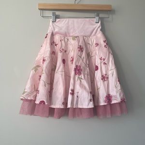 Patch Princess NWT light pink Coconut ice embroidered floral mesh skirt 4T